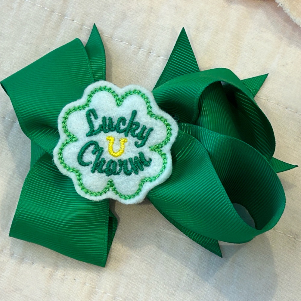 Lucky Charm Alligator Clip Hair Bow ⭐️🎈🦄🍀🌙